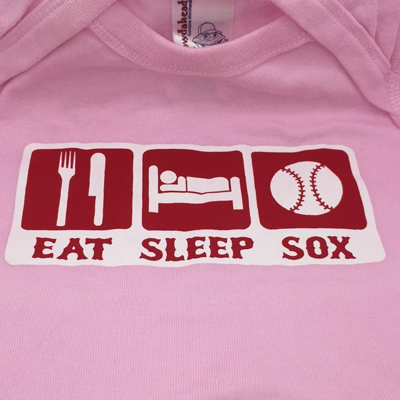 Chicago White Sox Eat Sleep Sox Infant Baby Girls Pink Bodysuit Size 12 Months - Picture 2 of 8